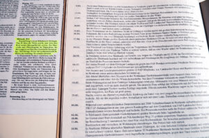 Querformat Foto der Chronik aus der Zeitschrift 'Göttinger Nachrichten'